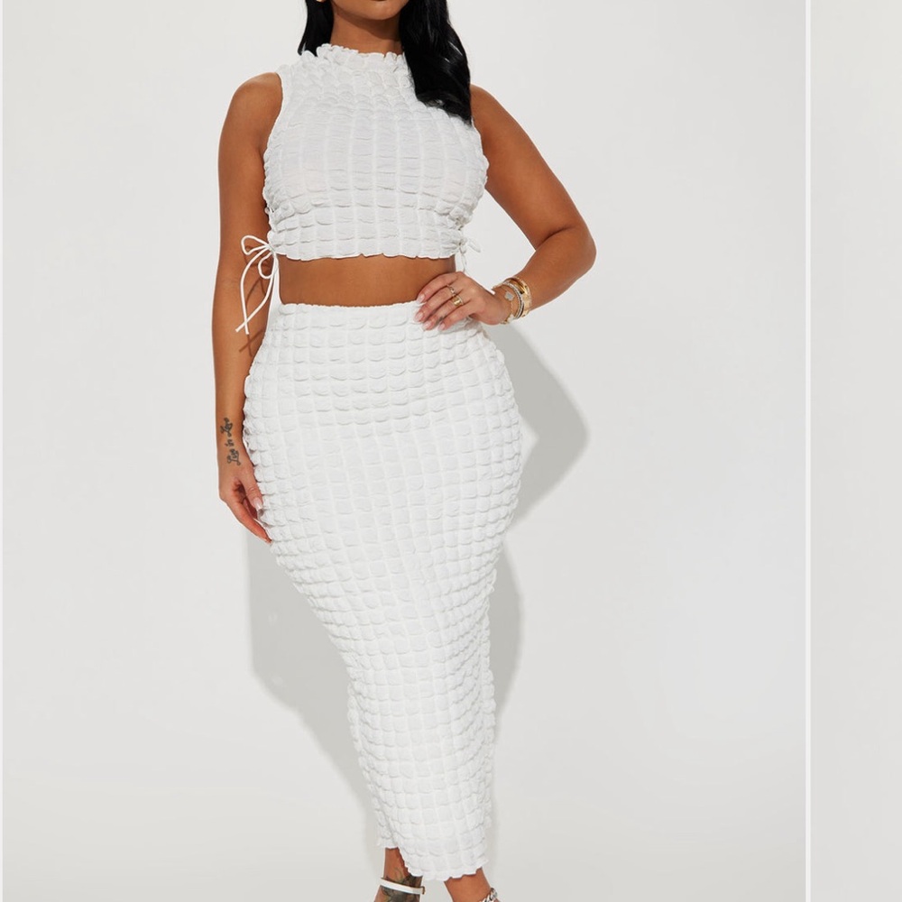 Pop My Bubble Midi Skirt Set